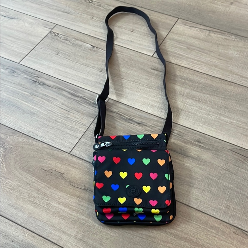 Kipling pride Heart Crossbody Bag adjustable strap festival purse handbag LGBTQ+
